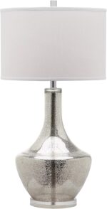 SAFAVIEH Lighting Collection Mercury Silver Glass 35-inch Bedroom Living Room Ho... - Image 2