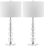 SAFAVIEH Lighting Collection – Set of 2 Liam Stacked Crystal Ball 29-Inch Table ... - Image 2