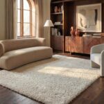 SAFAVIEH Milan Shag Collection Area Rug - 6' x 9', Ivory, Solid Design, Non-Shed... - Image 2