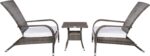 SAFAVIEH Outdoor - Edna 3-Piece Lounge Set - Grey Brown & White - Steel Frame & ... - Image 2