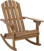 SAFAVIEH Outdoor - Stowe Adirondack Rocking Chair - Teak-Brown Solid Wood - Weat... - Image 2