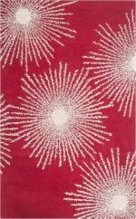 SAFAVIEH Soho Collection 2' x 3' Red / Ivory SOH712L Handmade Starburst Premium ... - Image 2