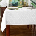 SASTYBALE Jacquard Tablecloth Rectangle Damask Pattern Table Cloth Spillproof Wr... - Image 2