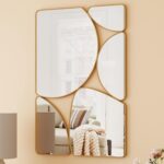 SHYFOY Antique Gold Mirror Wall Decorative, 35.4x23.6 Oblong Odd Mirrors Accent ... - Image 2
