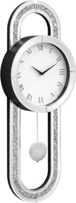 SHYFOY Decorative Wall Clock 31.5" Mirrored Pendulum Clock Silent Quality Quartz... - Image 2