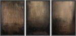 SIGNFORD Framed Canvas Print Wall Art Set Abstract Earthy in Deep Brown and Beig... - Image 2