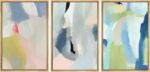 SIGNWIN Framed Canvas Print Wall Art Set Vibrant Pastel Paint Stroke Collage Sha... - Image 2