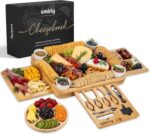 SMIRLY Charcuterie Boards Set - Large Bamboo Cheese Board Set - House Warming Gi... - Image 2
