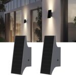 SOTTLOT Solar Sconce Lights Outdoor, Dimmable Solar Wall Lights Up and Down, 300... - Image 2