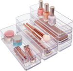 STORi SimpleSort 6-Piece Stackable Clear Drawer Organizer Set | 9" x 3" x 2" Rec... - Image 2