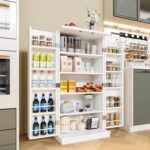 SUNLEI 47" Kitchen Pantry Storage Cabinet, Modern Freestanding Pantry Storage Ca... - Image 2
