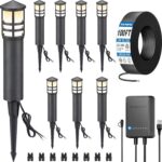 SUNVIE All-in-One LED Landscape Lighting Kit, 8-Pack Low Voltage Pathway Lights ... - Image 2