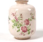 SYDDOL White Ceramic Vase, Small French Country Style Porcelian Vase Hand Painte... - Image 2