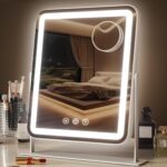 Saliwa Vanity Mirror with Lights, 16.3" x 13" Lighted Makeup Mirror with 3 Color... - Image 2