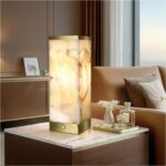 Scenekoy Alabaster Rechargeable Table Lamp for Living Room Bedroom Nightstand, P... - Image 2