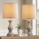Seealle Farmhouse Table Lamps Set of 2 - Rustic Lamp for Bedroom Living Room, 22... - Image 2