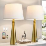 Seealle Modern Table Lamps Set of 2 - Touch Bedside Lamps for Nightstand with Du... - Image 2