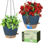 Self-Watering Hanging Planters with Water Level Window, 8/10 Inch Indoor Outdoor... - Image 2