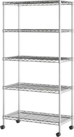 Seville Classics 5-Tier Wire Shelving with Wheels, 5-Tier, 30"" W x 14"" D (NEW ... - Image 2