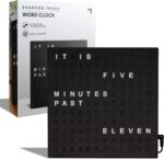 Sharper Image LED Word Digital Clock, 7.75", Black Finish, Light-Up Desk & Wall ... - Image 2