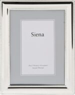 Siena Double Border Bead Silver Picture Frame, Tarnish Resistant Finish, Perfect... - Image 2
