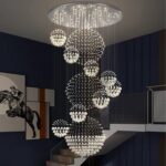 Siljoy Modern Foyer Chandeliers for High Ceiling, Large Staircase Chandelier wit... - Image 2