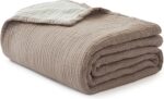 Simple&Opulence 100% Cotton Muslin Blanket King Size, Lightweight Breathable 4 L... - Image 2