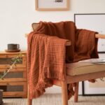 Simple&Opulence Cotton Muslin Throw Blanket for Bed, Couch, Knit Woven Gauze Bla... - Image 2