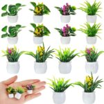 Skylety 14 Pcs Miniatures Dollhouse Plants and Flowers Minature Dollhouse Access... - Image 2