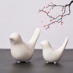 Small Animal Statues, White Bird Figurines Home Decor, Modern Home Decorative, C... - Image 2