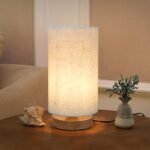 Small Bedside Night Table Lamp for Bedroom, Minimalist Nightstand Lamp with Roun... - Image 2