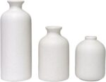 Small Ceramic Vase Set of 3, Boho Home Decor Vases for Dried Flowers,Farmhouse,S... - Image 2