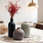 Small Ceramic Vase, Valentine's Day Vase, Modern Farmhouse Rustic Neutral Flower... - Image 2