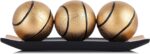 Small Decorative Tray and Orbs Balls Set,Gold Decorative Balls with Centerpiece ... - Image 2
