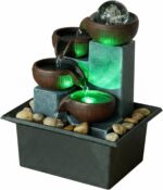 Small Indoor Water Fountain, Zen Meditation Waterfall Feature with Automatic Pum... - Image 2