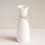 Small Vase White Ceramic Jute Rope Simple Vases for Home Decor Minimalist Modern... - Image 2