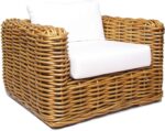 Soho All Natural Rattan and Wicker Modern Living Room Furniture Lounge Chair - Image 2