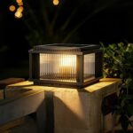 Solar Column Light Outdoor, Cast Aluminum LED IP65 Waterproof 10x10 Outdoor Pill... - Image 2