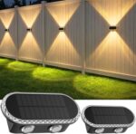 Solar Fence Lights Up Down: Led Solar Wall Lights Outdoor Ip65 Waterproof - 1200... - Image 2