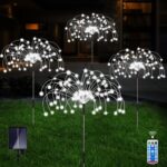 Solar Garden Lights Outdoor, 4 Pack 120 LED Waterproof Decorative String Lights ... - Image 2
