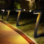 Solar Lawn Lights 7-Shaped Solar Walkway Light Outdoor IP65 Waterproof Dusk to D... - Image 2