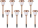 Solar Lights Outdoor - 8 Pack Copper Garden Walkway Lights Solar Powered Waterpr... - Image 2
