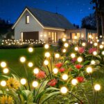Solar Lights Outdoor Waterproof: 2 Pack 16 LED Swaying Firefly Solar Powered Gar... - Image 2