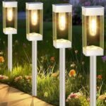 Solar Pathway Lights 8 Pack Solar Outdoor Lights with LED Tungsten Filament Bulb... - Image 2