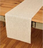 Solino Home Linen Table Runner 72 Inches Long - Athena, 100% Pure Linen Champagn... - Image 2