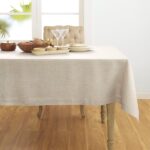 Solino Home Linen Tablecloth 54 x 72 Inch - 100% Pure Linen Light Natural Table ... - Image 2
