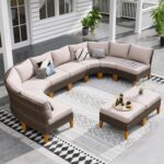 Sophia & William Patio Furniture Set, 10 Piece Half Moon Outdoor Wicker Sectiona... - Image 2