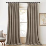StangH Camel Beige Velvet Curtains - Thick Thermal Insulated Room Darkening Wind... - Image 2