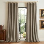 StangH Taupe Blackout Curtains for Bedroom, Thermal Insulated Room Darkening Dra... - Image 2