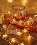 Star Plug in String Lights, 16ft 50 LED Plug in Star Warm White Fairy Lights for... - Image 2